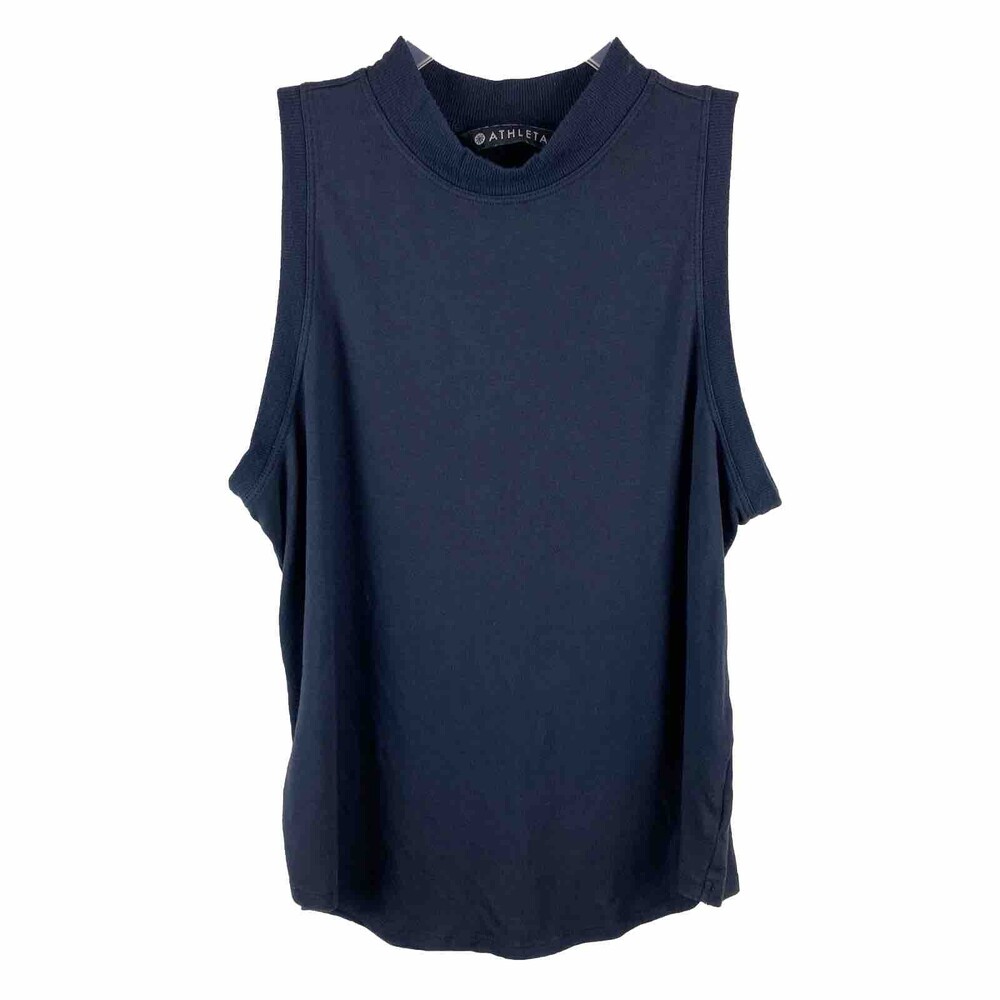 Athleta Mock Neck Tank Top Womens Sz S Activewear Athleisure Workout Gym Casual